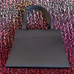 Navy blue satin purse